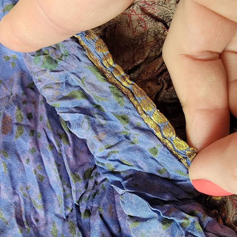 Reversible 100% Silk Wrap Around Pants - Picture 6 of 6